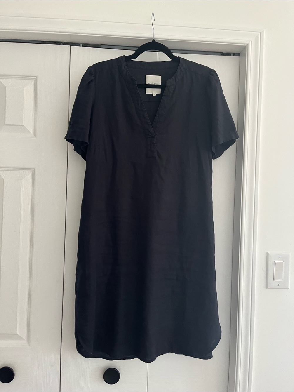 PART TWO navy linen dress, size EU 40.